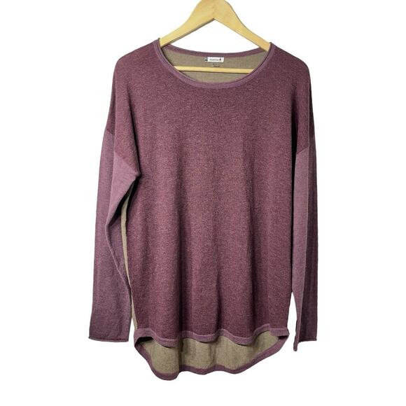 Smartwool Womens Shadow Pine Wool Blend Sweater Size XL Purple Cozy Baselayer - Picture 1 of 8